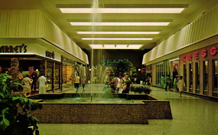 Woodland Mall - Vintage Postcard Of The Mall (newer photo)